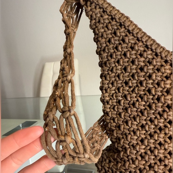 Hand Woven Brown Shoulder Bag OLD NAVY - Picture 6 of 8